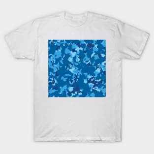 Camo Blue Tight Camo Print T-Shirt